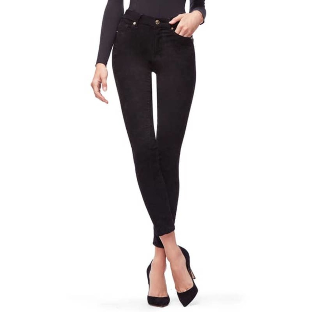 GOOD AMERICAN Black Good Legs Faux Suede Pants 24